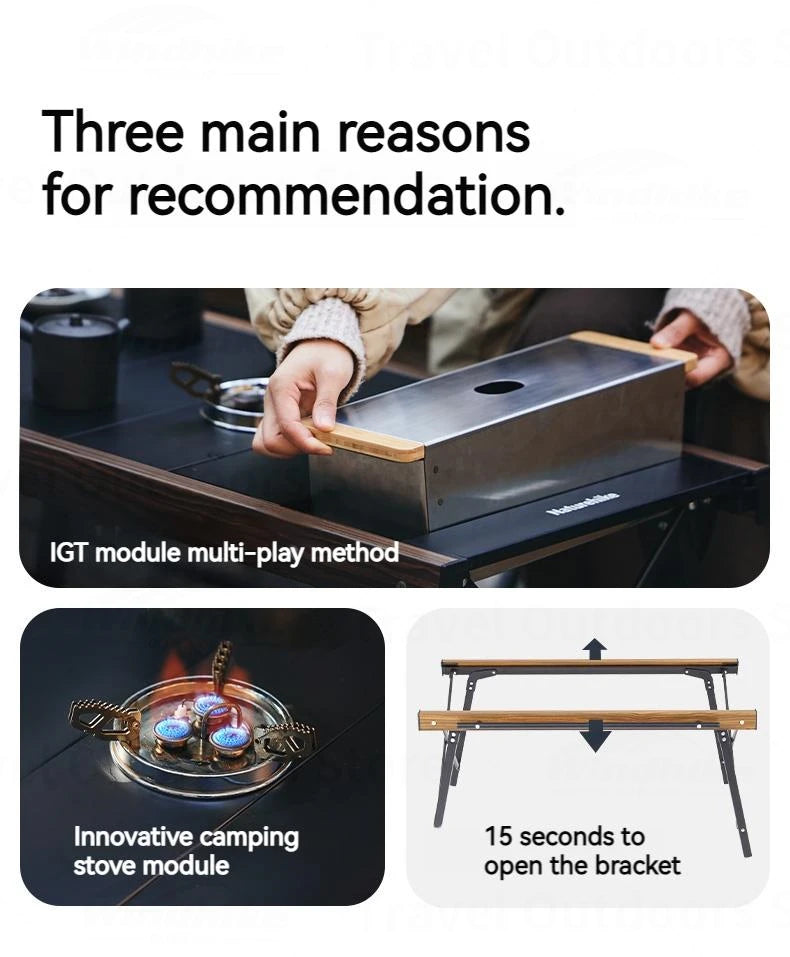Naturehike Outdoor Folding Table Folding IGT Table Accessories Multifunctional Portable Picnic Only Accessories Stove Bracket