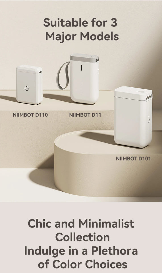 Niimbot 1/3/6 Rolls White Label Waterproof Adhesive Sticker Anti-Oil Paper For B1 B21 Mini Portable Thermal Printer Label Maker