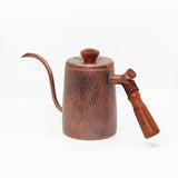 Pure Red Copper Coffee Tea Pot Cup Spoon Set Drinkware Long Gooseneck Spout Kettle Hand Drip Kettle turkish Coffee Maker Set