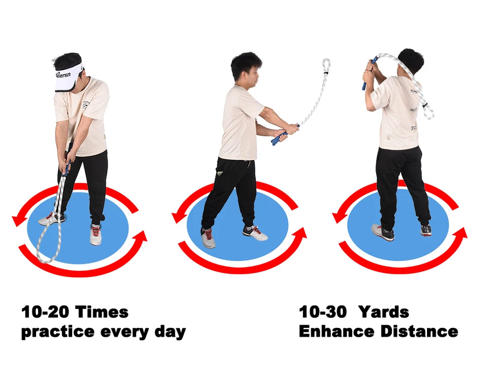 Golf Swing Power Rope Golf Gesture Correction Rope Portable Golf Swing Practice Rope Golf Swing Trainer For Beginners