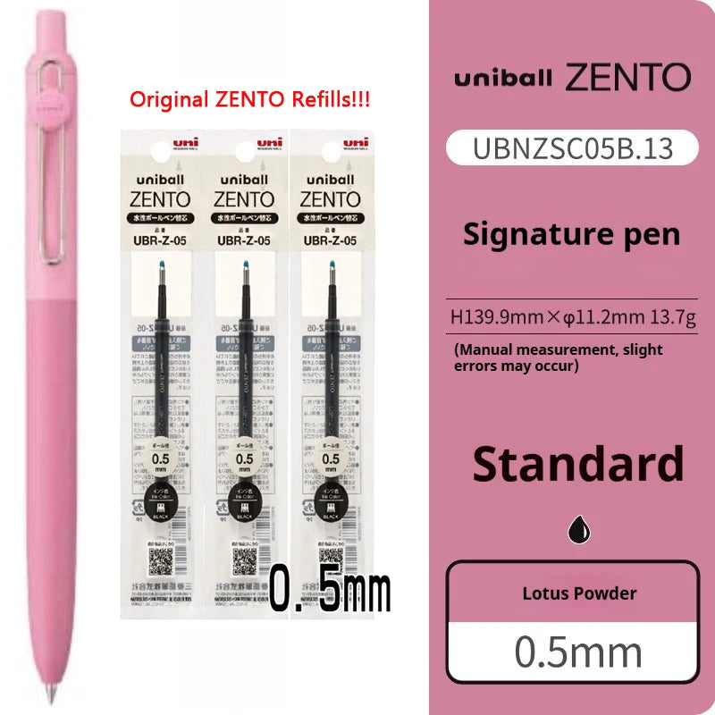 Uni-ball ZENTO Click Gel Pen,0.38/0.5/0.7mm Various Colors Water-based pen With Ergonomic Grip Smooth Writing for School&Office
