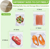 50PCS Net Pattern Vacuum Bag Food Bag Household Fresh-Keeping Bag Cooked Food Packaging Bag