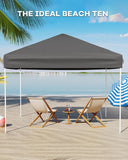 10x10 FT Pop Up Canopy Tent with 3 Adjustable Heights – Outdoor Sun Shade Shelter, 4 Sandbags & Carry Bag, for Parties & Events