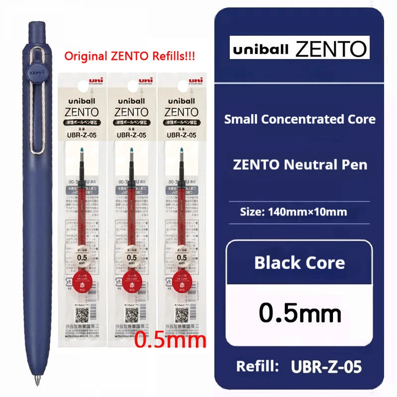 Uni-ball ZENTO Click Gel Pen,0.38/0.5/0.7mm Various Colors Water-based pen With Ergonomic Grip Smooth Writing for School&Office