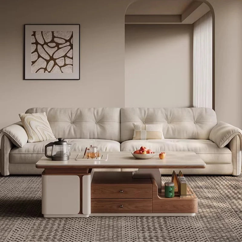 Tea Making Integration Rectangle Coffee Table Storage Fashion Living Room Center Sofa Side Table Interior Decor Items Furniture