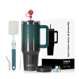 WATERSY 30oz/40oz Stainless Steel Thermal Cup Large Capacity Tumbler with Handle & Straw Insulated Mug Travel for Coffee