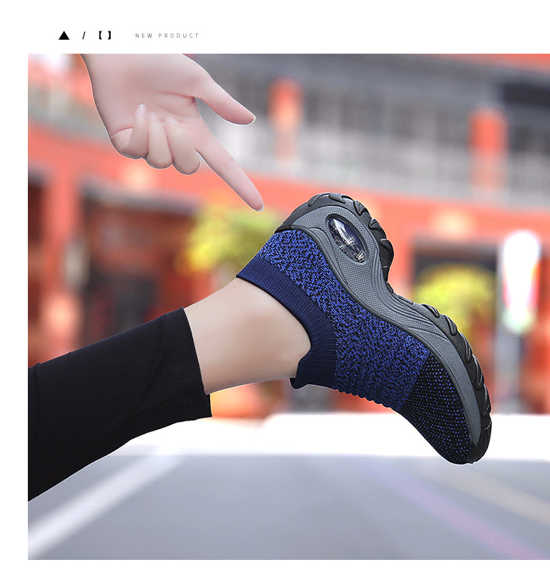 Women Sneakers Fashion Black Sports Casual Shoes Breathable Mesh Lightweight Air Cushion Non-Slip Running Shoe Zapatillas