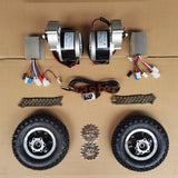500W Dual Drive Electric Cart Conversion Kit Easy Carry 200kg 8" Wheel Set For Electrical Pull Barrow Trolley Capacity 400lbs