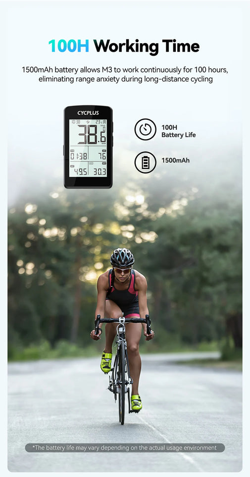 CYCPLUS M3 Cycling Bike Computer GPS Bicycle Computer Wireless ANT+ BLE 5.0 Waterproof Speedometer Bikes Cyclocomputer