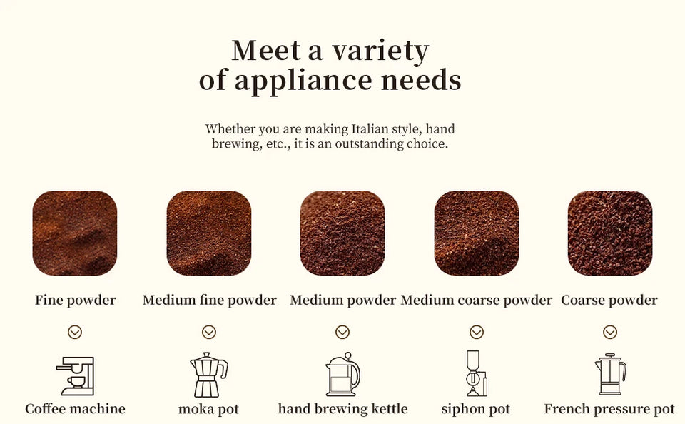Manual Coffee Grinder Machine Grinding Home Outdoors Travel Hand Crank Portable Coffee Grinder Adjustable Bean Grinder withbrush