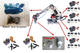 New 6 Dof Robotic Arm Manipulator Industrial Robot Model with MG996R Servos for Arduino Robot Arm DIY Kit Suction Cup STEM Toys