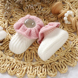 Newborn Baby Shoes Knitted Infant Boy Girl Footwear 0-18M Fashion Patchwork Ruffles Children Bed Walk Boots Warm Shallow Autumn