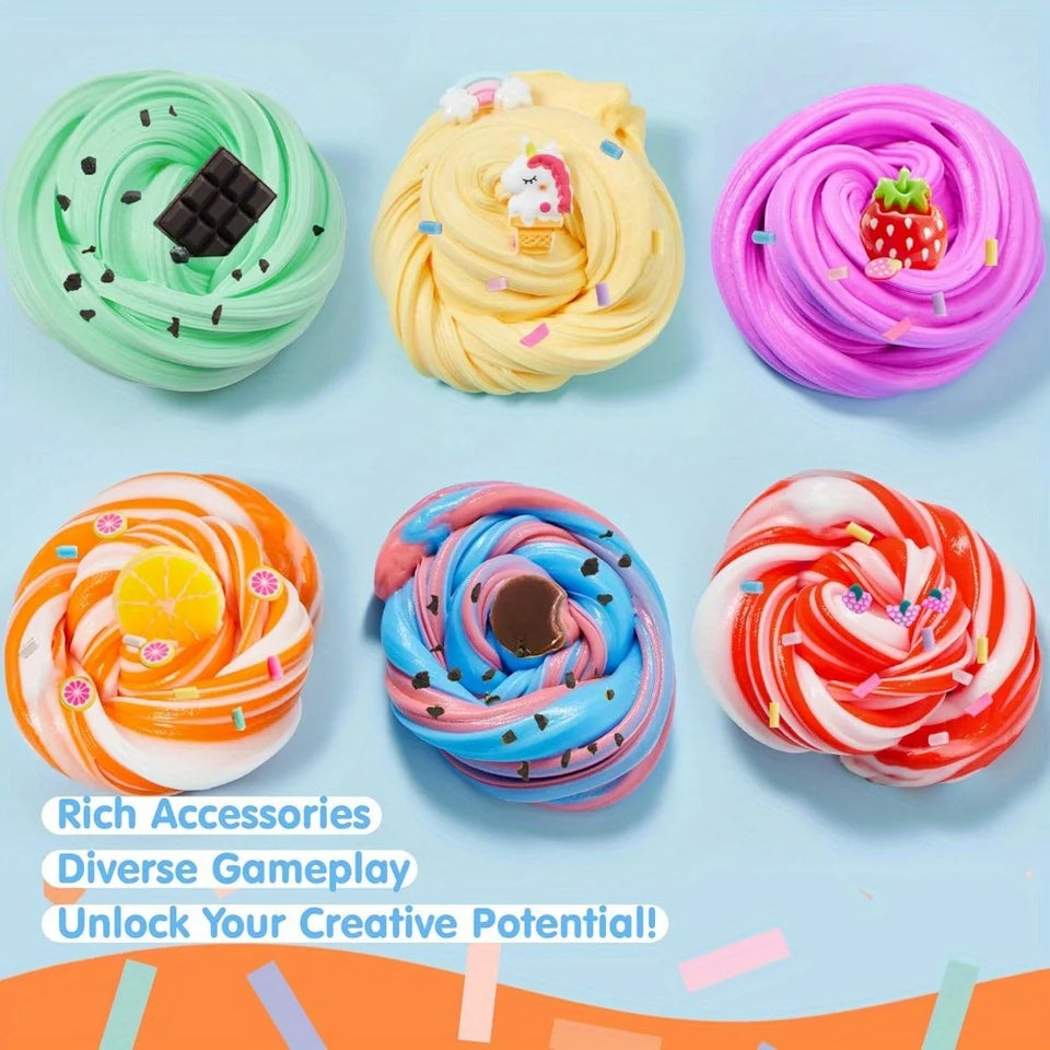 JOYFY 6 Pack Butter Slime Party Favors Soft Non-Sticky Mess-Free Stress Relief Toys for Kids Classroom Reward Birthday Gifts
