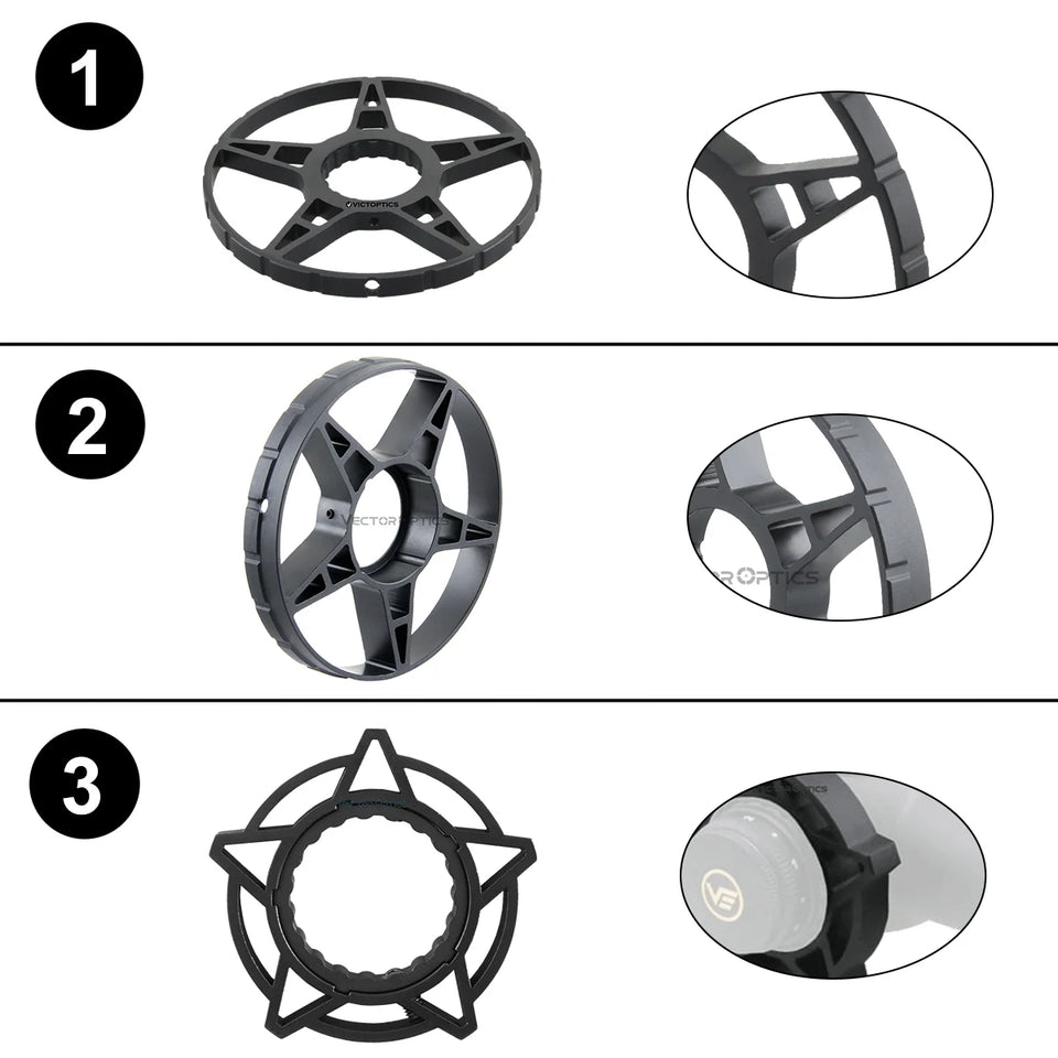 Vector Optics Scope Universal Big Side Wheel Scopes Parallax Adjust Side Wheels 3 Types Aluminum Alloy Sidewheel to Choose From