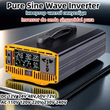 Pure Sine Wave Car Inverter 2000W 3000W Transformer Power Converter 12V 24V 48V 60V 72V to AC 110V 220V 50hz 60hz Solar Inverter