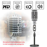 Table Desktop Holder Microphone Stand Compatible With Shure 55 SH 55SH II Classic Tabletop Extending Boom Bracket Desk Mic Mount