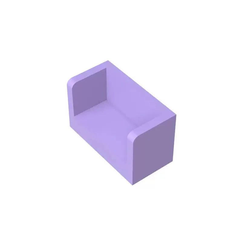 10Pcs 23969 Panel 1X2X1 Rounded Corner 2Sides Building Blocks MOC Accessories Compatible with Brick Children Toys