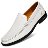 Leather Men Footwear Slip on Office Man Formal Shoes Wedding Party Men Dress Shoes Breath Driving Lazy Loafers Moccasins