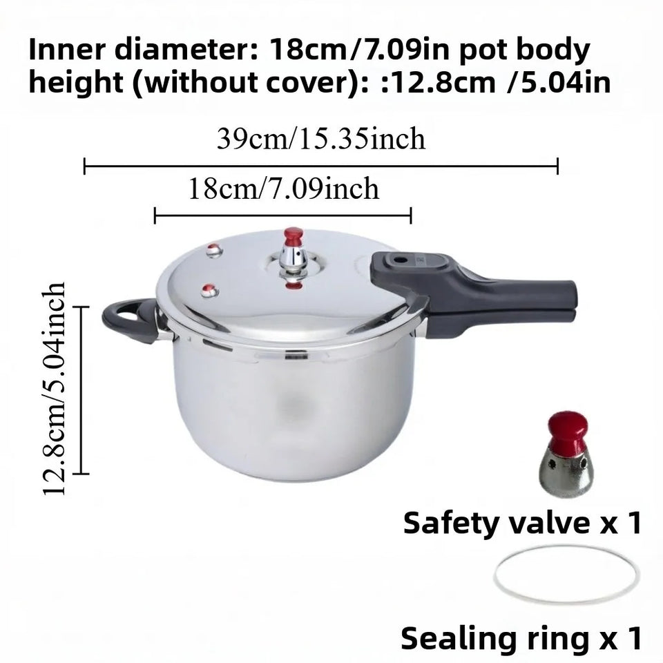 Stainless steel pressure cooker,commercial and household use, multiple specifications,suitable for electric stove and gas stove.