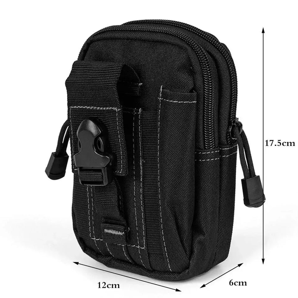 Molle Pouch Belt Waist Pack Men Small Pocket Survival Tool Bag for Running Travel Camping Hunting Airsoft
