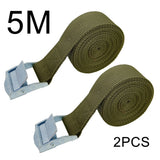 2pcs 5M Car Tension Rope Tie Down Strap Strong Ratchet Belt Car Luggage Bag Cargo Lashing Strap for Truck Motorcycle Bike Boat