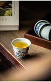 Kung Fu Tea Cup, Hand-painted,  Vintage Blue and White Tea Cup, Handmade Ceramic，High End Personal Tea Cup, Single Cup