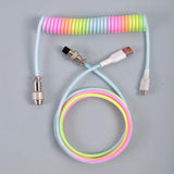 3M Type C Mechanical Keyboard Coiled Cable USB Keyboard Wire Mechanical Keyboard Aviator Desktop Computer Aviation Connector