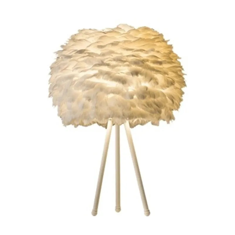 Modern Floor lamp for Living room Studio Bedroom Girl room feather lamp tripod minimal Gold floor table lamp