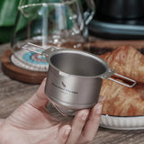 Boundless Voyage Titanium Reusable Coffee Filter Paperless Coffee Filter Metal Coffee Filter Pour Over Coffee Maker Ti6002P