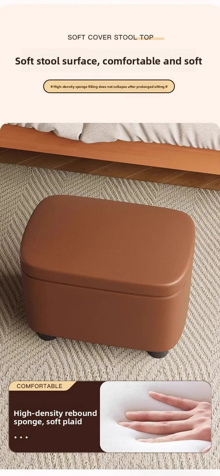 Shoe Cabinets Shoe Stool Upholstered Shoe Bench Storage Ottoman Seat Entryway Hallway Living Room Soft Padded Faux Leather