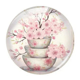 Handmade Teacup Coffee Cup Flower Photo Glass Cabochon Flatback Demo Flat Back Cameo For Diy Jewelry Making Supplies Accessories