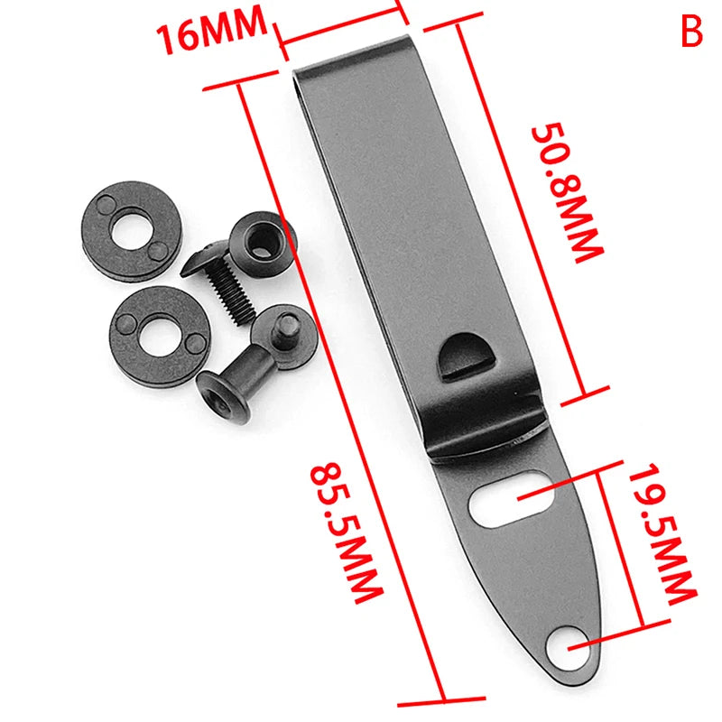 Stainless Steel Kydex Waist Clip Universal Knife Scabbard Waist Clip K Sheath Carrying Clip Kydex K Clip Belt Clip