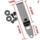 Stainless Steel Kydex Waist Clip Universal Knife Scabbard Waist Clip K Sheath Carrying Clip Kydex K Clip Belt Clip