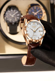 LIGE New Luxury Watch for Men Military Leather Man Wristwatch Quartz Clock Waterproof Luminous Date Week Men's Watches Reloj+box