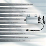 1200W/1000W/750W GS Hybrid Micro Inverter for Solar Pane & 36V/48V Battery Grid-Tie with Zero Export 180-265V AC | WiFi, IP65
