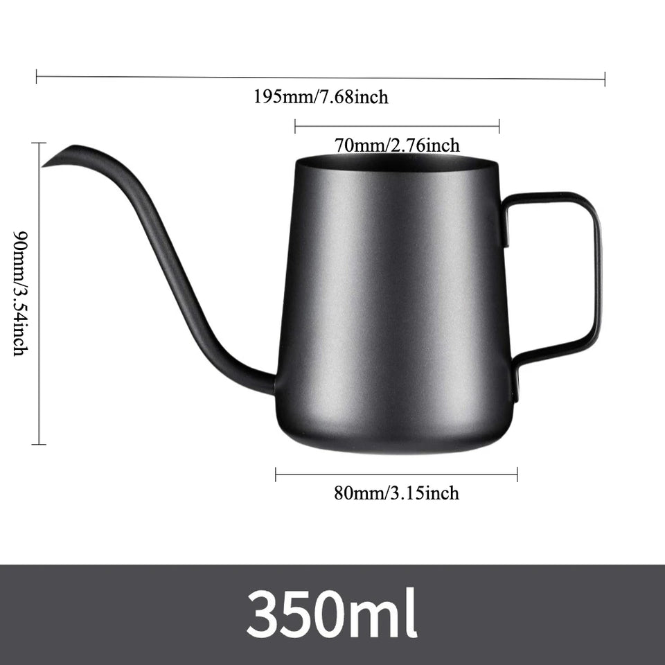 Pour Over Kettle Gooseneck Spout Coffee Tea Pot 12OZ for Coffee Maker Carafe, Camping Coffee Pot for Travel Coffee Maker Outdoor