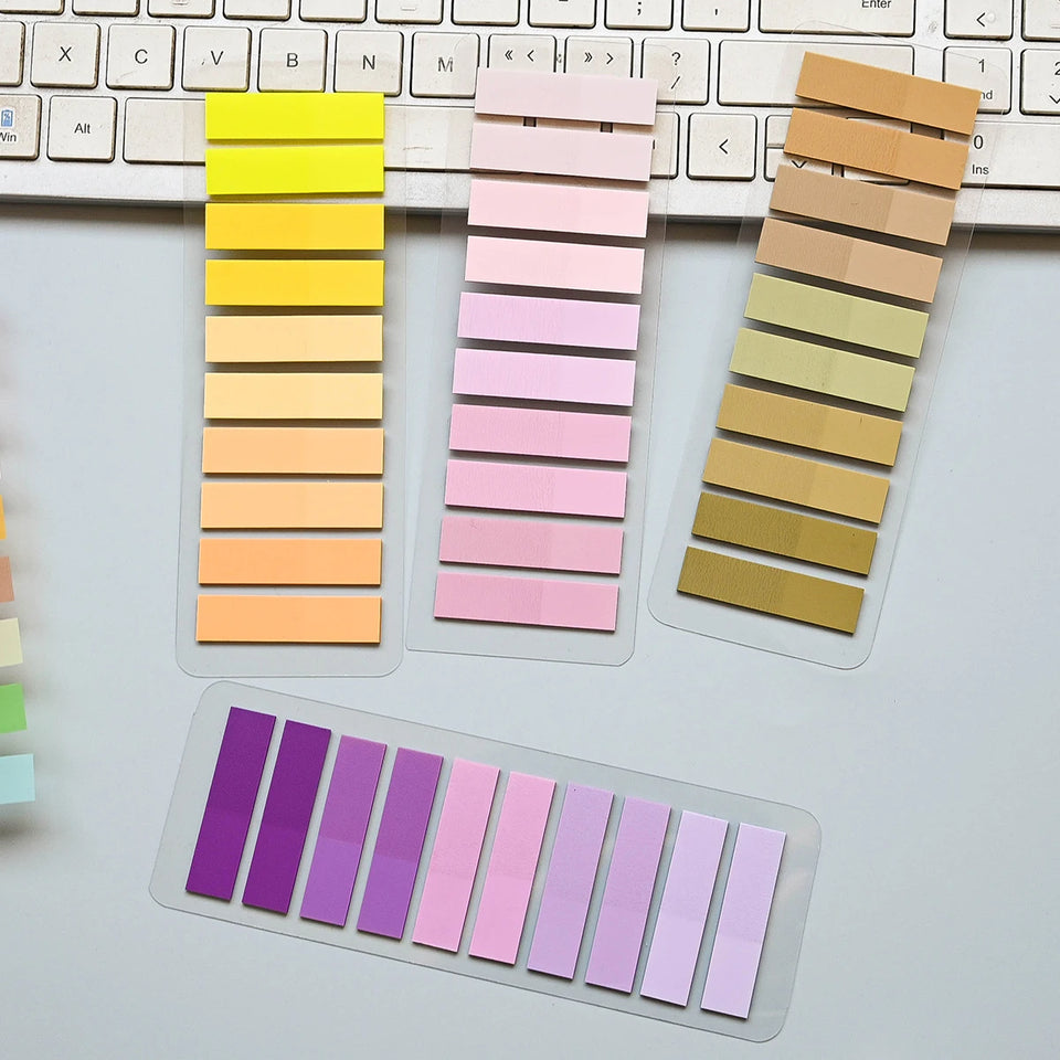 Colorful Transparent Memo Pads Self-Adhesive Sticky Notes Index 200-4000 Sheets for Office School Stationery