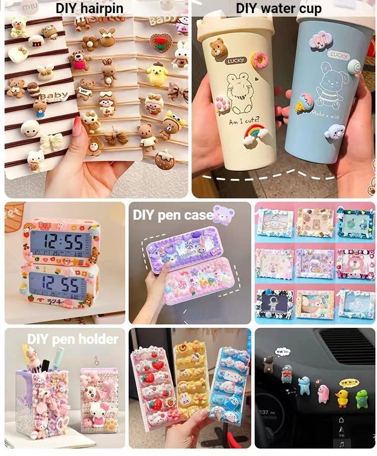 10Pcs Colorful Ocean Animals Resin Crab Fish Float Bottle Beach Slipper Surfboard Flatback Scrapbook Craft DIY Figurine Decor