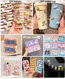 10Pcs Colorful Ocean Animals Resin Crab Fish Float Bottle Beach Slipper Surfboard Flatback Scrapbook Craft DIY Figurine Decor
