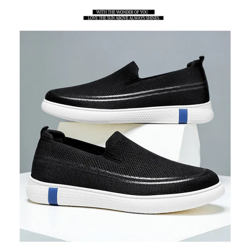 Men's Spring New Knitted Breathable Single Shoes, Dad's Shoes, Men's Casual Shoes, Comfortable Men's Shoes  sneakers