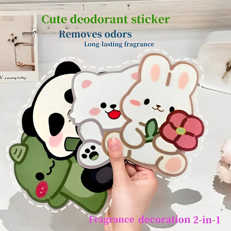 Deodorant fragrance sticker cute, self-adhesive cute toilet, kitchen odor removal aromatherapy sticker, decorative fragrance