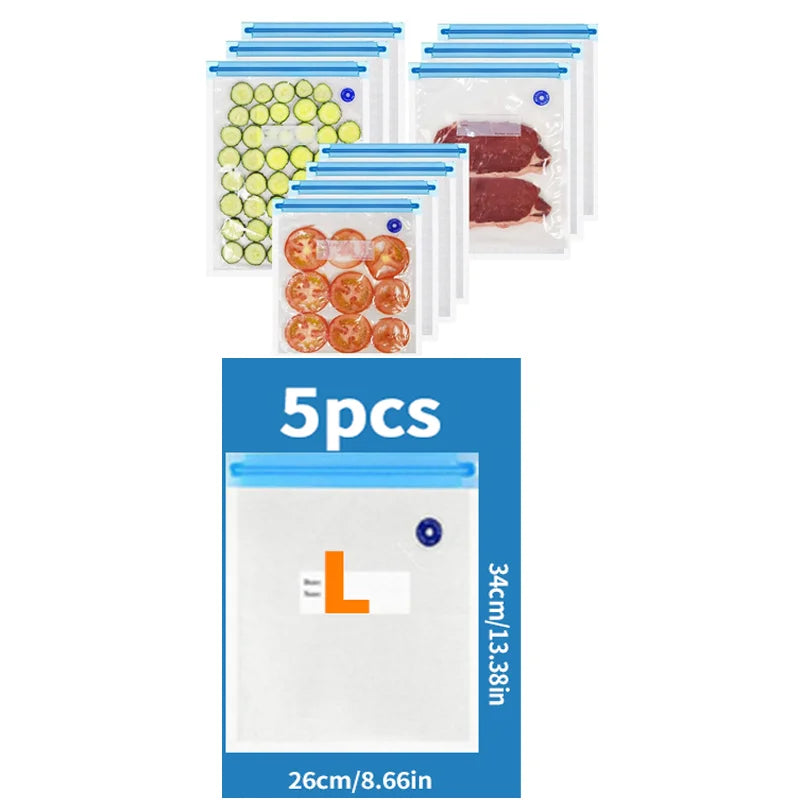Mini Vacuum Sealer Machine Bag Rolls Food Sealer Compact Food Preservation System with Vacuum Bags & Inhalation tool kit