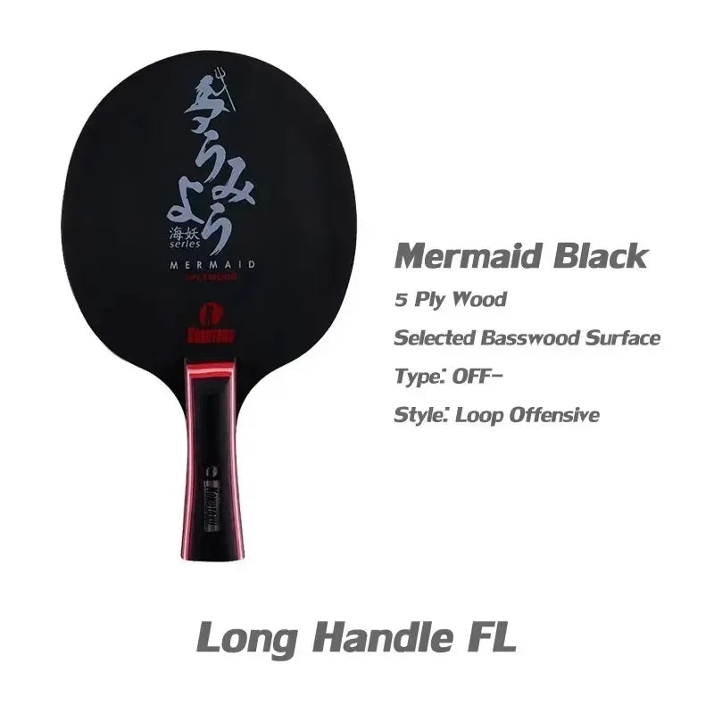KOKUTAKU MERMAID Table Tennis Blade Racket Pure Black Carbon Wood Allround Offensive Ping Pong Bat Paddle