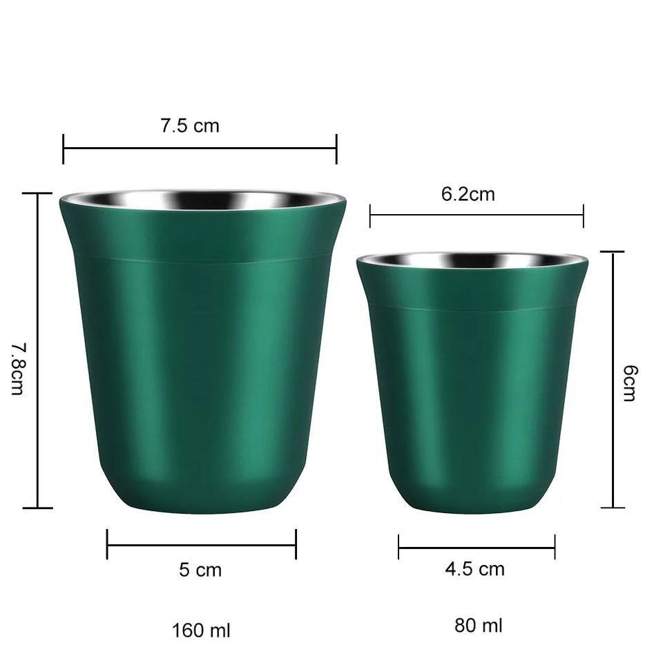 Custom Name Stainless Steel Espresso Cups Double Wall Insulated Cups Demitasse Cups Coffee Cup For Drinking Coffee, Gift for Him