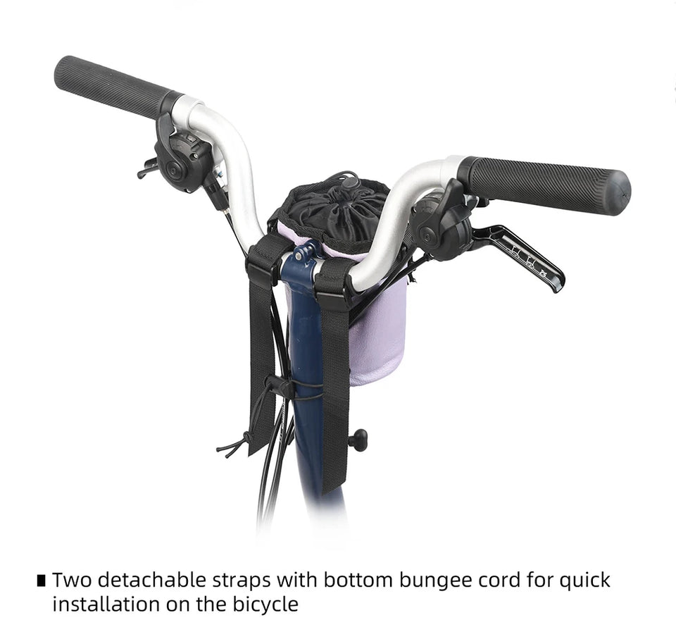 Rhinowalk Bicycle Handlebar Bag 1.6L Insulated Water Bottle Bag Cycling Front Tube Bag Commuting Morandi Color Shoulder Pack