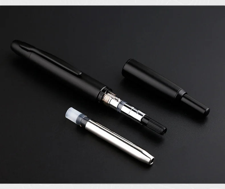 MOONMAN A1 Metal Press fountain pen Fish scale pattern design EF 0.4MM Nib writing ink pens school office supplies gifts pen