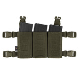 KRYDEX Tactical MOLLE Placard 5.56 Triple Magazine Pouch Front Panel Retention Insert Holder For Chest Rig Plate Carrier Vest