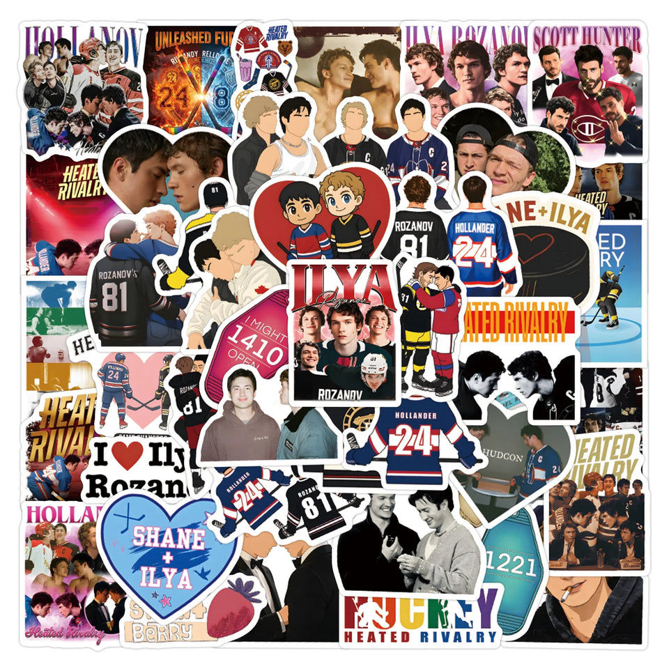 60PCS Heated Rivalry Cartoon Graffiti Stickers Phone Guitar Laptop Notebook Suitcase Waterproof Sticker Kids Toys