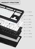 ZUOYA GMK87L Mechanical Keyboard KIT  Gasket Structure VIA /Qmk Programmable Hot-Swap Three Mode Wireless RGB Keyboard KIT