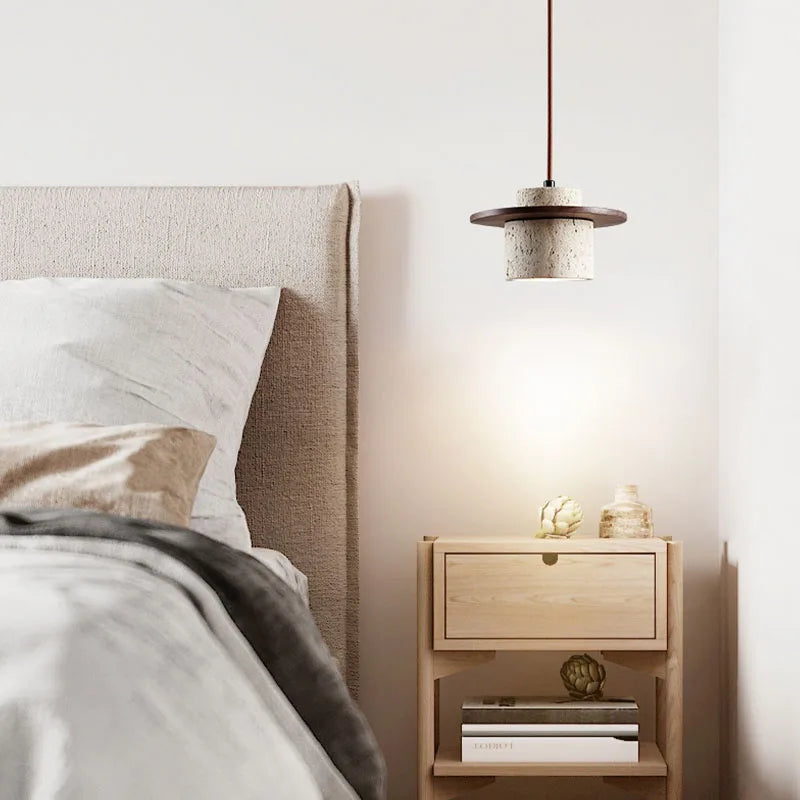 Wabi-sabi wind yellow cave stone chandelier vintage homestay bedroom bedside lamp bar restaurant restaurant cafe lamp